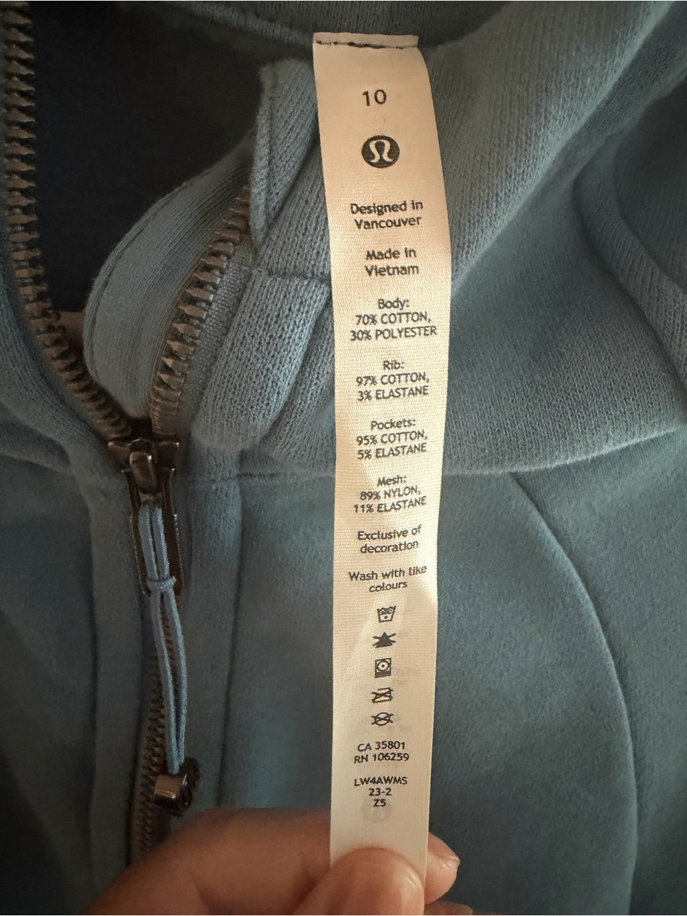 lululemon athletica Teal Full-Zip Hoodie - Picture 3 of 4